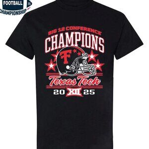 Texas Tech Red Raiders Football 2025 Big 12 Conference Champions Helmet Shirt 73